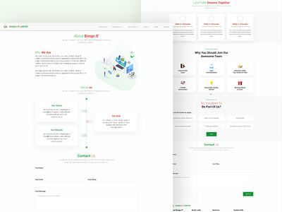 Bongo IT Website UI adobe xd bongo it graphic design ui website ui xd