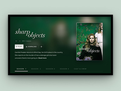 Tv app ui - detail page netflix netflix ui tv app tvapp tvui