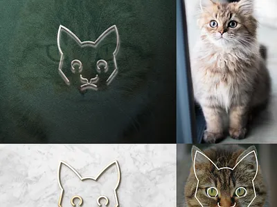 Cat logo branding design digitalpainting manitgraphics graphic design logo manitgraphics