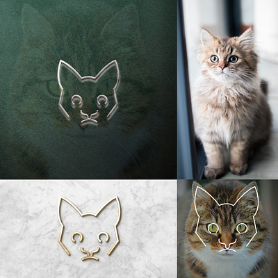 Cat logo branding design digitalpainting manitgraphics graphic design logo manitgraphics