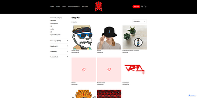 Website Shop All Page Example branding design logo shop website