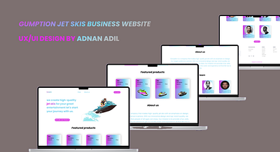 Gumption Jet Skis Business Wesbite ui ux ux design website