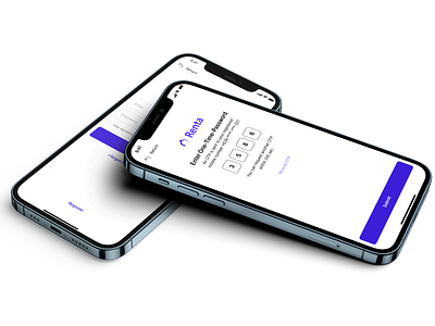 Renta OTP Screen app creative design iphone design minimalistic mobile app mobile design otp screen ui ui case study uiux user experience user interface user research