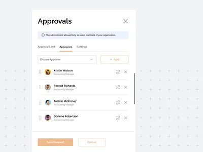 Approvals slide out app approval approvals design financial invoice minimal product ui ux