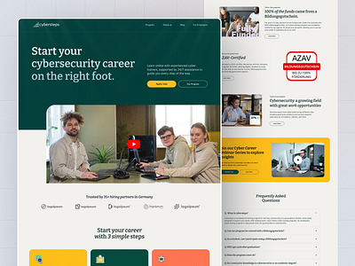 Cybersteps Website Design V2 b2b clean cloud computing cloud consulting cloud infastructure course crm cyber landing page cybersecurity data analytics landing page lockspace security network security website saas sell software developement ui web design website