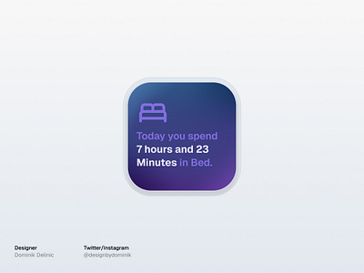 Day 26/30: Sleep tracker widget app appdesign apple design figma ios iosdesign ui ux widget