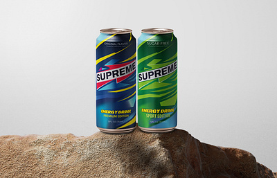 Supreme Energy Drink Label branding can label creative design drink drink label energy drink graphic design illustration label design label mockup label packaging mockup modern packaging design product label product packaging supreme