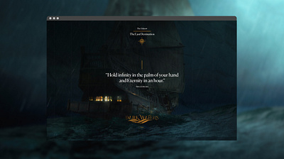 Dark Waters 1733 design graphic design illustration logo narrative website storytelling title design typography ui website