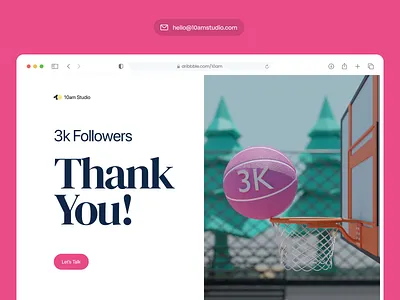 3k+ Followers, Thank you! 10am studio