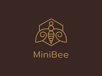 Mini Bee animals bee branding design designer graphic design honey line logo logo logotype symbol wings