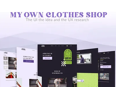 Clothes shop Website UI/UX Design app branding design graphic design illustration logo typography ui ux vector