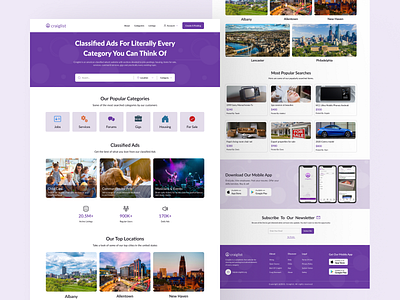 Craiglist Landing Page Redesign craiglist craiglist design craiglist redesign design e commerce landing page redesign ui ui design ui ux web design web page