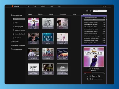 Winamp Redesign app design ui