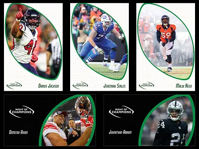 Autograph Cards + Speaker Slides autograph cards brand branding cards event graphic design layout nfl slide deck slides