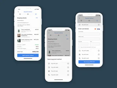 Ria finance app checkout process ecommerce finance fintech minimal mobile ui payment payment gateway ux