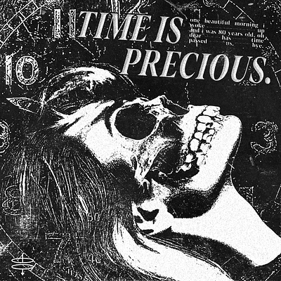 Time Is Precious artwork design digital art graphic design gru grunge halftones print texture