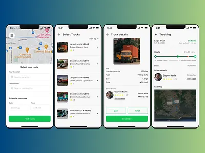 Moovers app app design mobile app product design truck booking app ui uiux ux