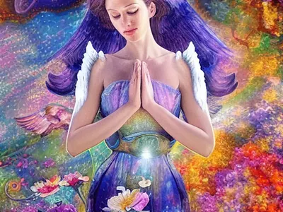AI angel ai angel colourful design digital art fantasy illustration paradise