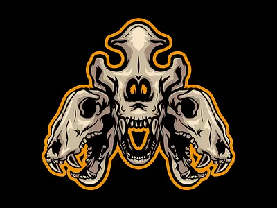 3 Animal Skull head animal graphic design illustration skeleton skull teedesign