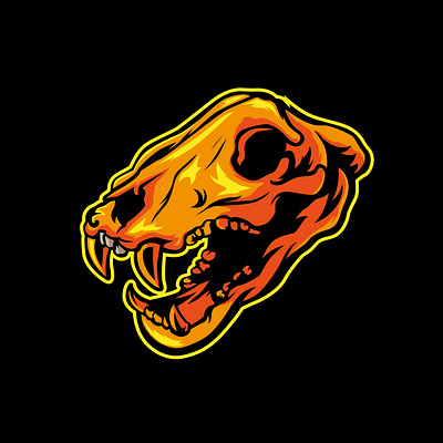 Animal Head Skull hog illustration mascot skull tee tshirt