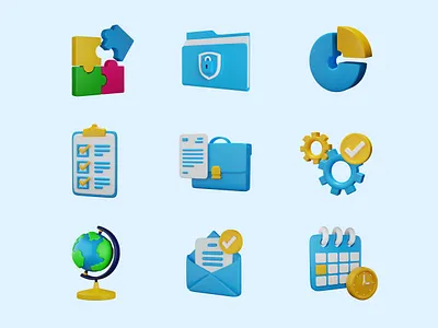 Business Icon 3d creative design graphic design icon illustration logo rendered ui