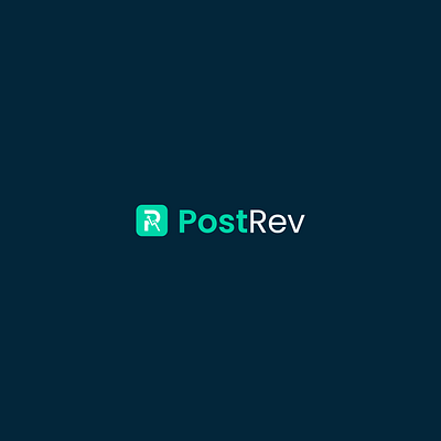 PostRev (Social media revenue Tracking Logo) logo minimal logo minimalist software logo tech logo timeless logo