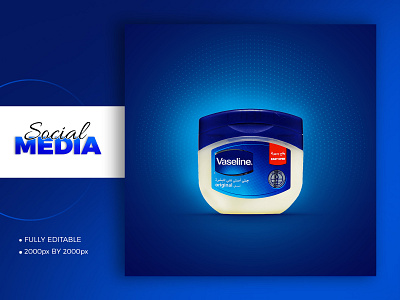 Vaseline Social Media Post Design ads banner banner design colorfull background creative design graphic design media post poster design social social media design vaseline web banner winter winter ads