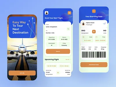 Flight booking App app app design clean design creative flight flight booking flight ticket booking minimal mobile app online booking online ticket online ticket booking ticket ticket application ticket booking ticketing app ui design