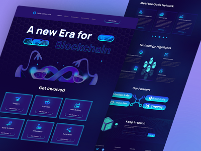 Blockchain Landing Page Redesign Concept. bitcoin blockchain landing page clean coin crypto art crypto website eth ethereum finance homepage investment money exchange nft marketplace token ui user interface wallet web webdesign website