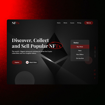 Discover, Collect and Sell Popular NFTs design figma graphic design ui ux webdesign