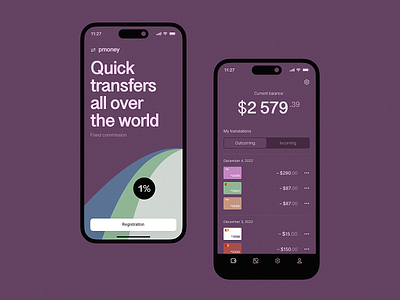 Money transfers design minimal typography ui ux web website