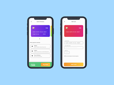 Daily UI Challenge - Day 2 - Credit card checkout Screen adobexd androiddesign checkoutscreen creditcard dailyui dailyuichallenge design figma inspiration iosdesign iosscreen mobile moodboard ui