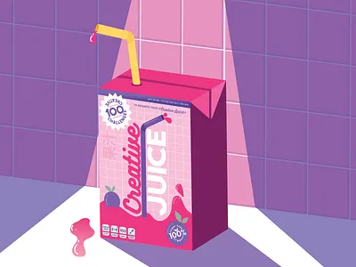 Creative Juice blueberry creative juice creative packaging creativity illustration juice packaging juice box kitchen kitchen counter packaging packaging desing packaging illustration still life
