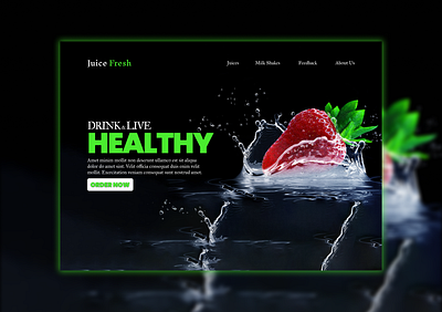 Landing page Design for Fresh Juices branding design graphic design illustration illustrator logo logodesign photoshop ui vector