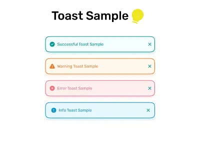 Toast sample app design design system message minimal sample snackbar toast ui uiuxdesign ux web