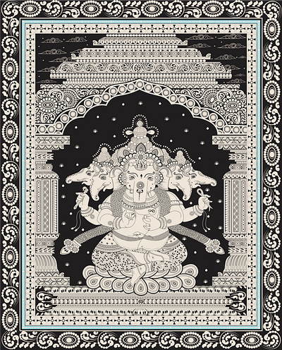 Pattachitra Illustration art culture design ganesh graphic design illustration india pattern poster