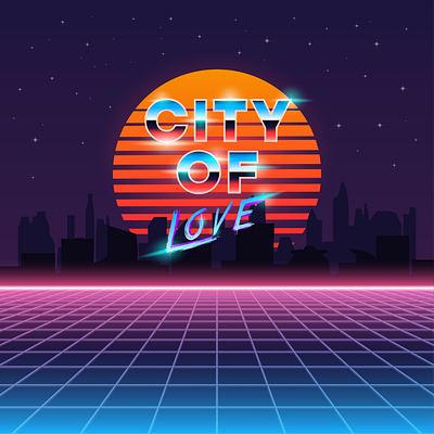 City of love city design graphic design illustration love vector