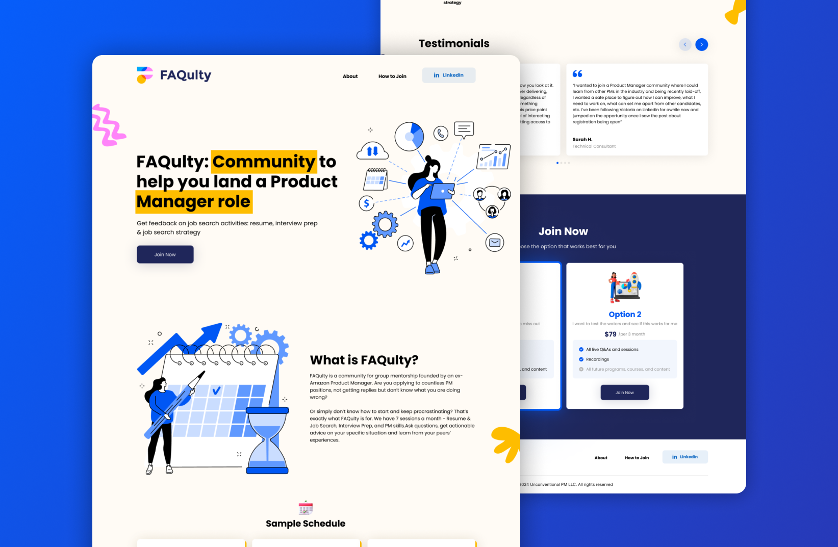 Example of Landing Page UX UI Design + Development