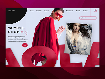 Concept for Ecommerce website boutique branding clohing clothes color 2023 commerce concept design e commerce ecommerce fashion inhensweb pink red ui website woman women