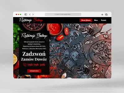 Website design for a restaurant graphic design ui web design