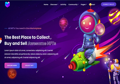 NFT Marketplace Website bitcoin blockchain crypto digital art esports futuristic game website gaming gaming platform nft nft 3d nft marketplace nft music nft web nftwebsite ui web design website