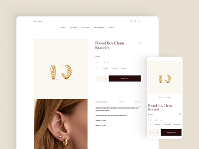 UI/UX Design Concept for an E-Commerce Jewellery Store design ecommerce figma jewellery shop online store onlineshop store ui ui design ux ux design