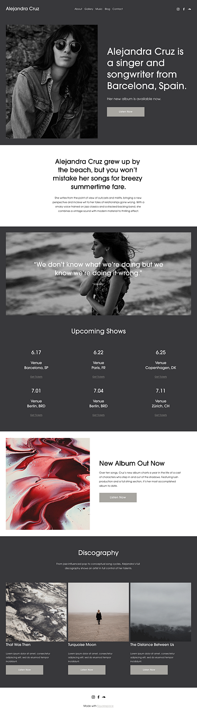 Cruz - Website Template - Squarespace app art blog concept design graphic design online store photography squarespace squarespace design template theme ui ui design uiux ux ux design web design web development website