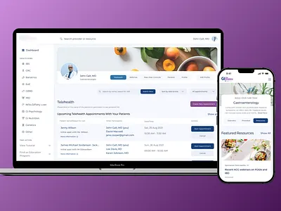 Health platform design uiux