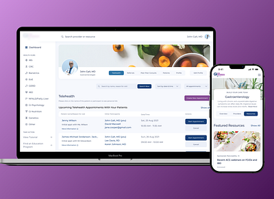 Health platform design uiux
