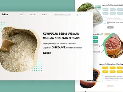 E-Rice Website branding design figma ui