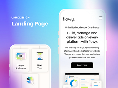 Landing Page UI/UX Design landing page saas ui web design wix