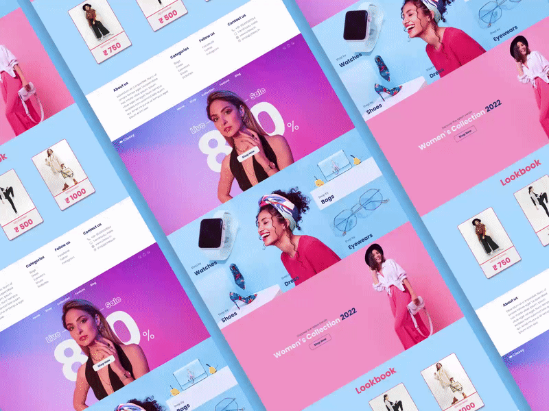 Fashion Store Website design fashionstore graphic design talismanicstudio ui uiux visualdesign webdesign