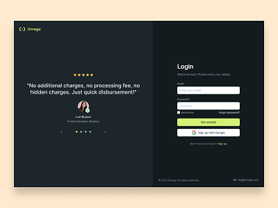 Login Page black dashboard design green login signup ui uikit ux web website