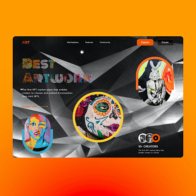 NFT Best Artwork app design figma ui ux webdesign